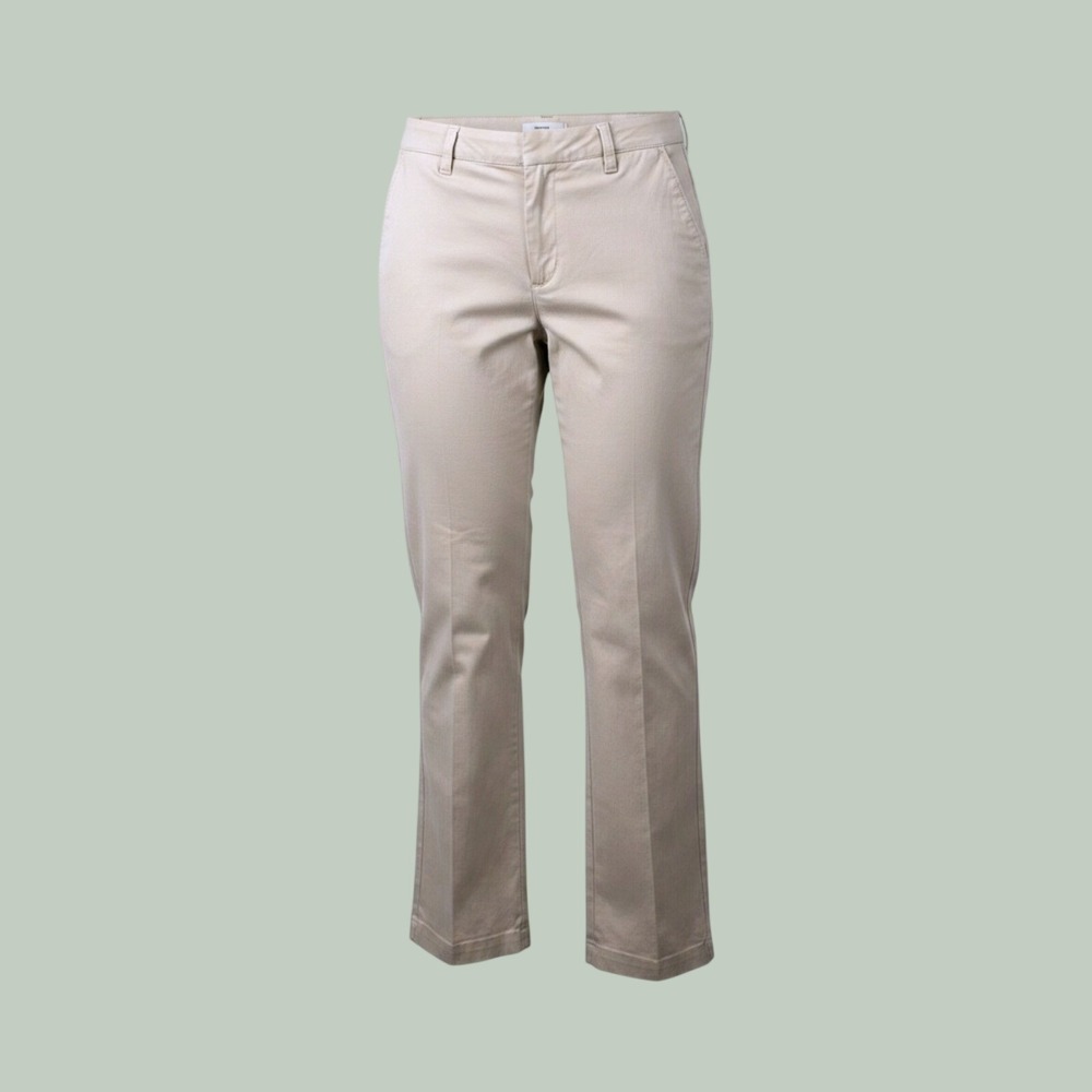 La Cabana Chinos 8 Sand Beige Wide Leg Cotton Coastal Minimalist Office Capsule